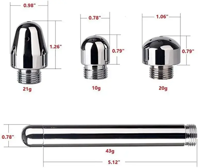 Kit doccetta anale da doccia con 3 beccucci