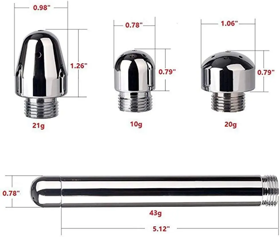 Kit doccetta anale da doccia con 3 beccucci