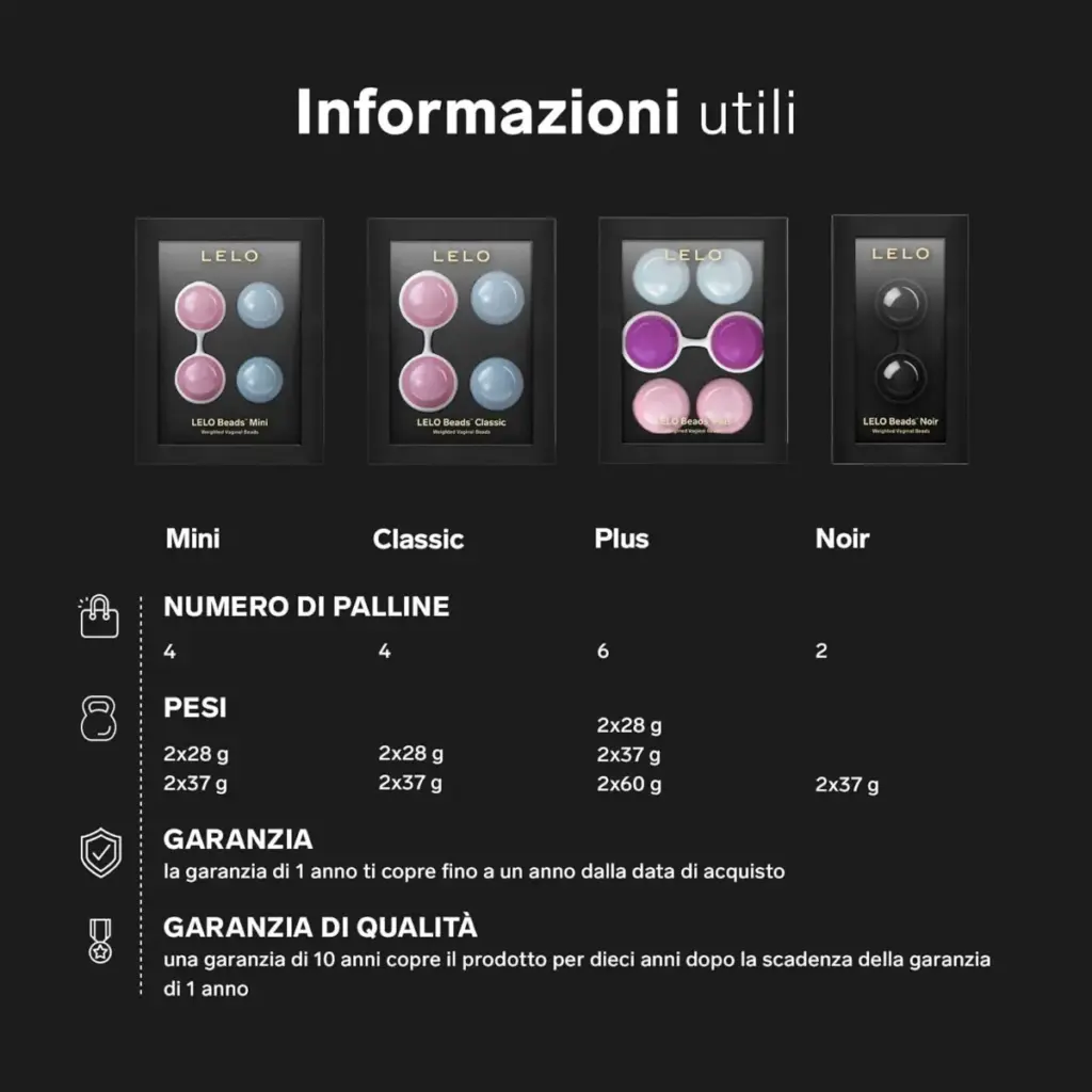 LELO Beads Noir – palline vaginali per esercizi di Kegel – foto 5