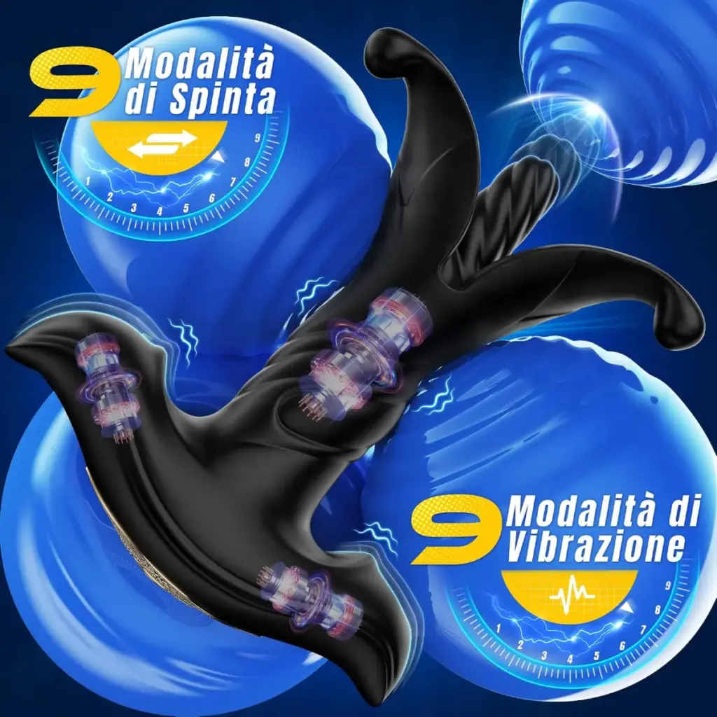 Massaggiatore prostatico con telecomando e app – silicone, ricaricabile – foto 3