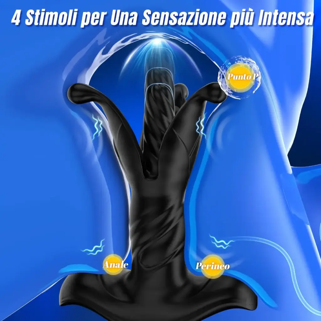 Massaggiatore prostatico con telecomando e app – silicone, ricaricabile – foto 4