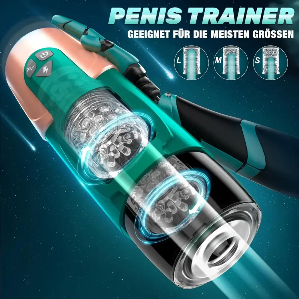 Masturbatore automatico rotante e telescopico con ventosa – foto 5