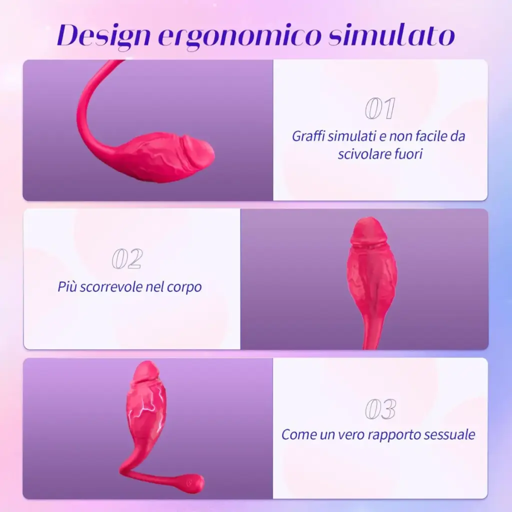 Ovetto vibrante a forma di C con app e doppio motore – foto 4