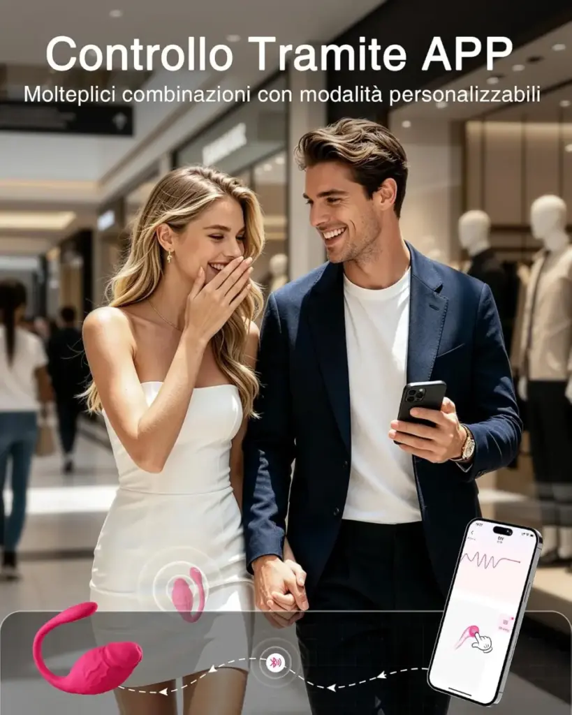 Ovetto vibrante con app e telecomando – silicone morbido – foto 4