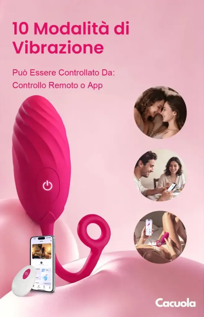 Ovetto vibrante indossabile con coda e controllo da app – foto 4