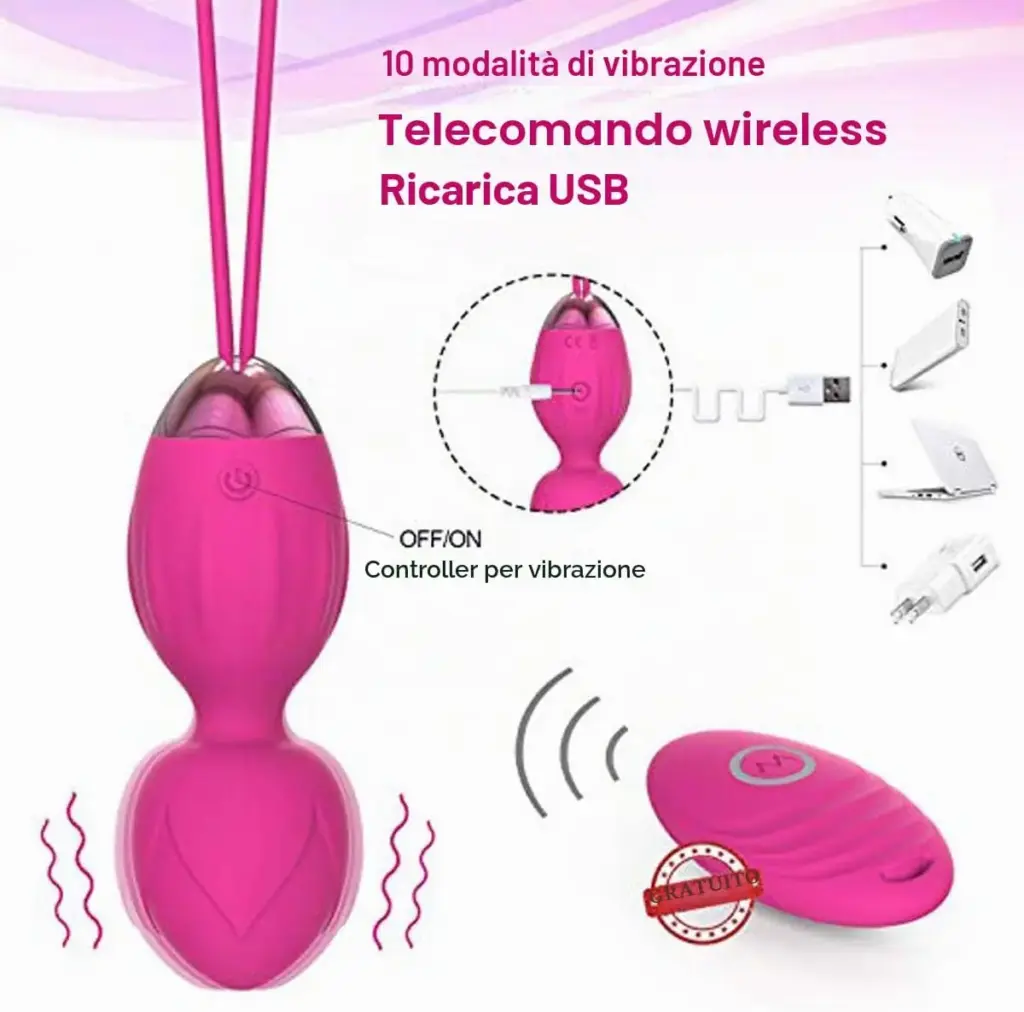 Palline Kegel con ovetto vibrante e telecomando – set 2 in 1 – foto 3