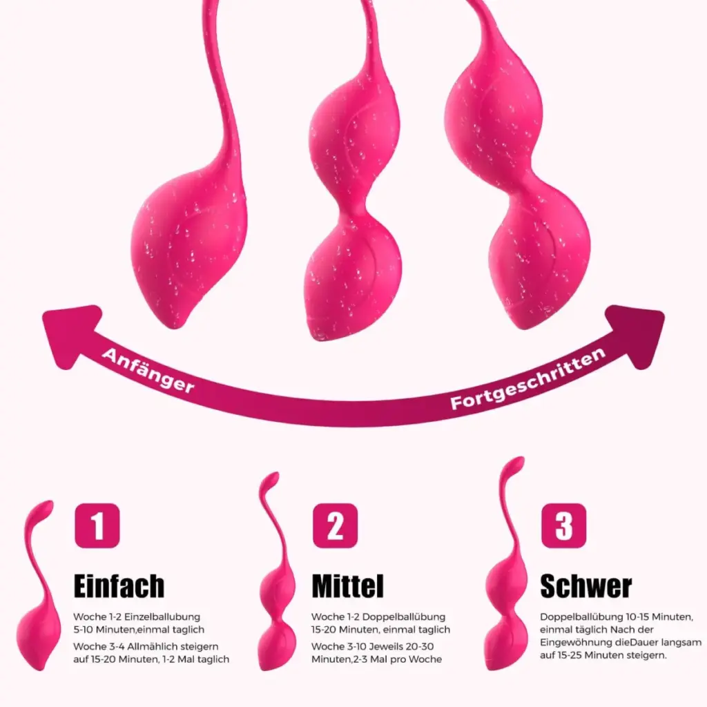 Palline di Kegel in silicone – set da 3 pesi diversi – foto 3