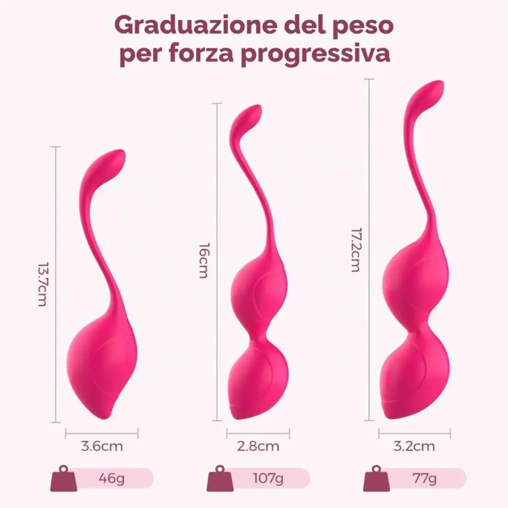 Palline di Kegel in silicone – set da 3 pesi diversi – foto 5