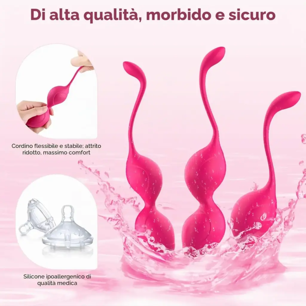 Palline di Kegel in silicone – set da 3 pesi diversi – foto 6