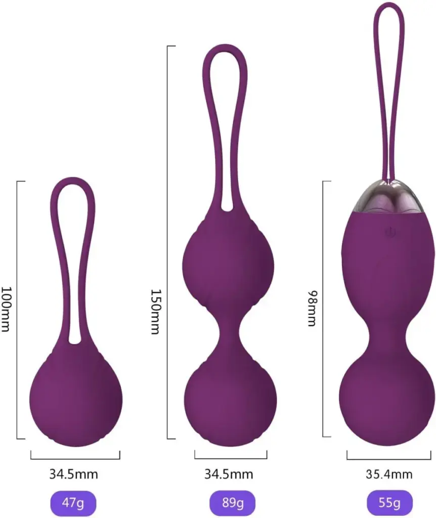 Palline di Kegel vibranti con telecomando – kit 3 pesi – foto 2