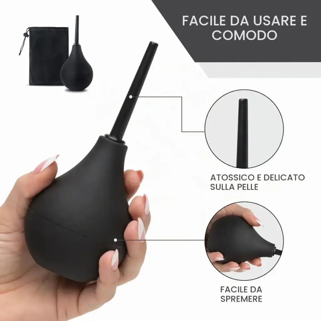 Pera per doccia anale da 160 ml in silicone – foto 4