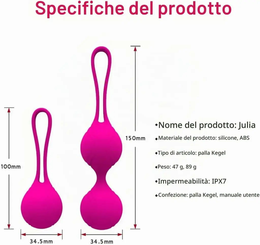Pesi Kegel in silicone – coni per il pavimento pelvico – foto 2