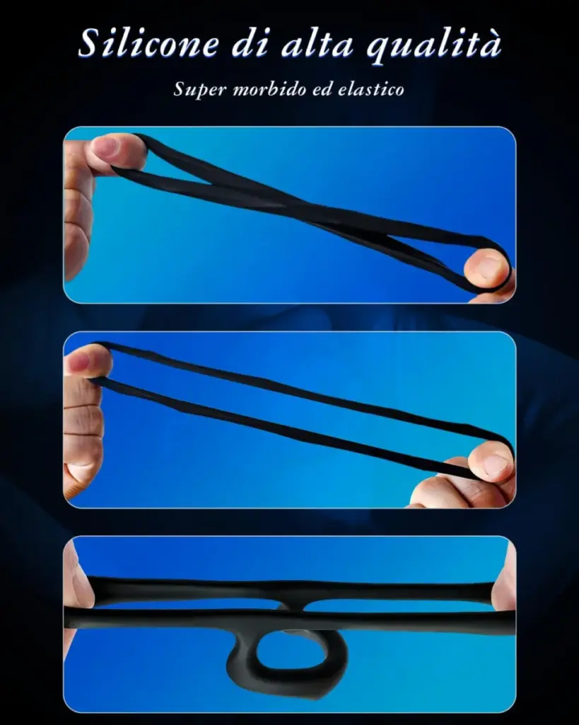 Set di 6 anelli fallici in silicone – misure diverse – foto 5