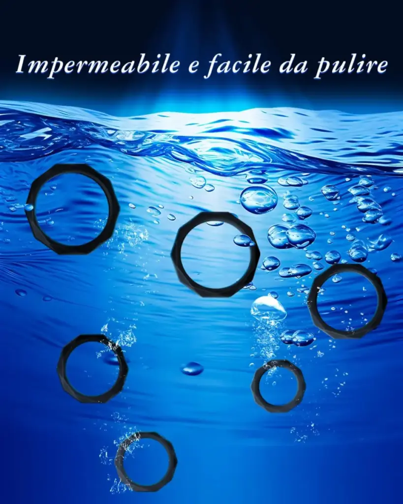 Set di 6 anelli fallici in silicone – misure diverse – foto 6