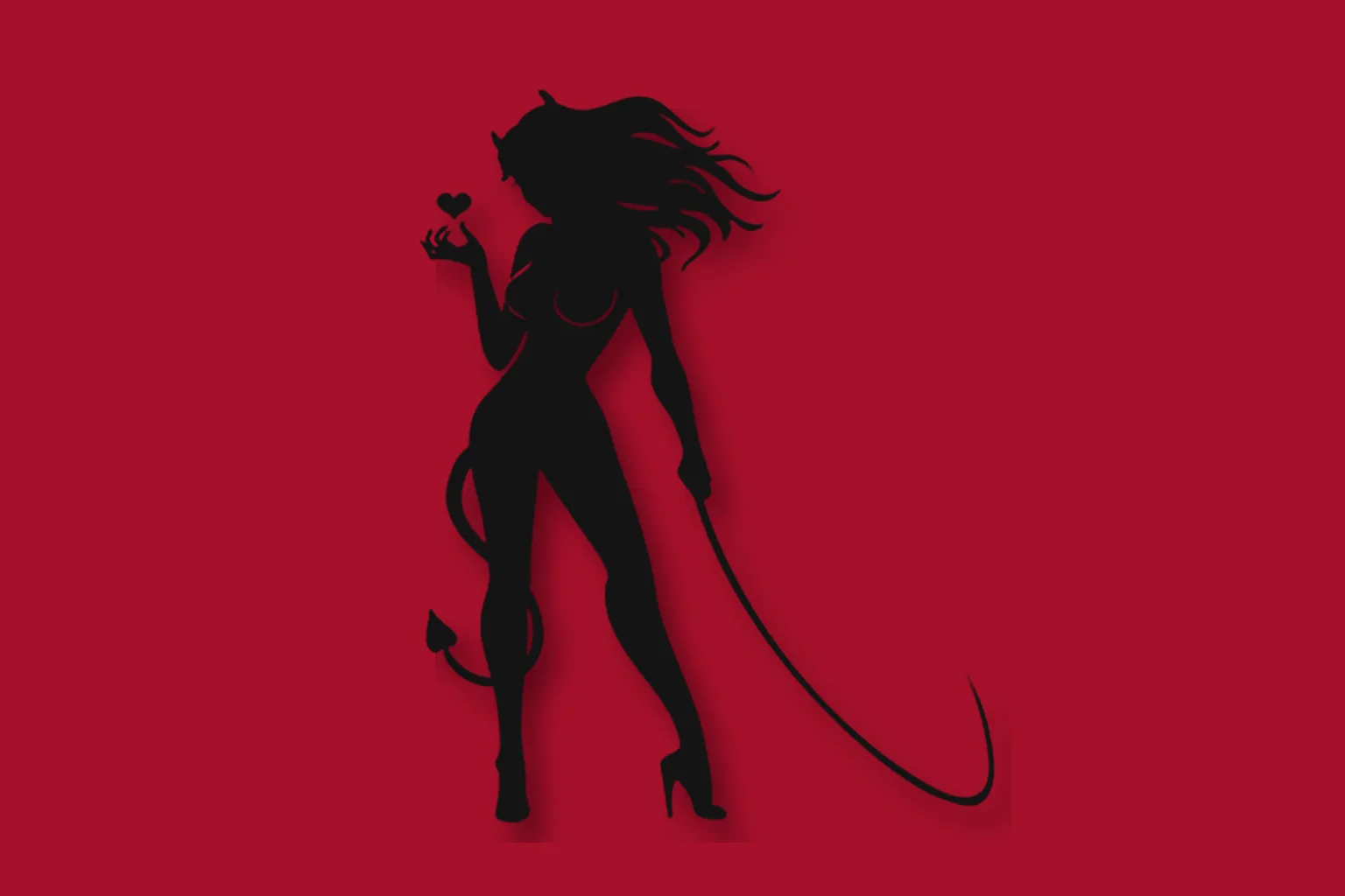 Silhouette del logo di Giochi per Grandi ritagliata in carta nera su fondo rosso