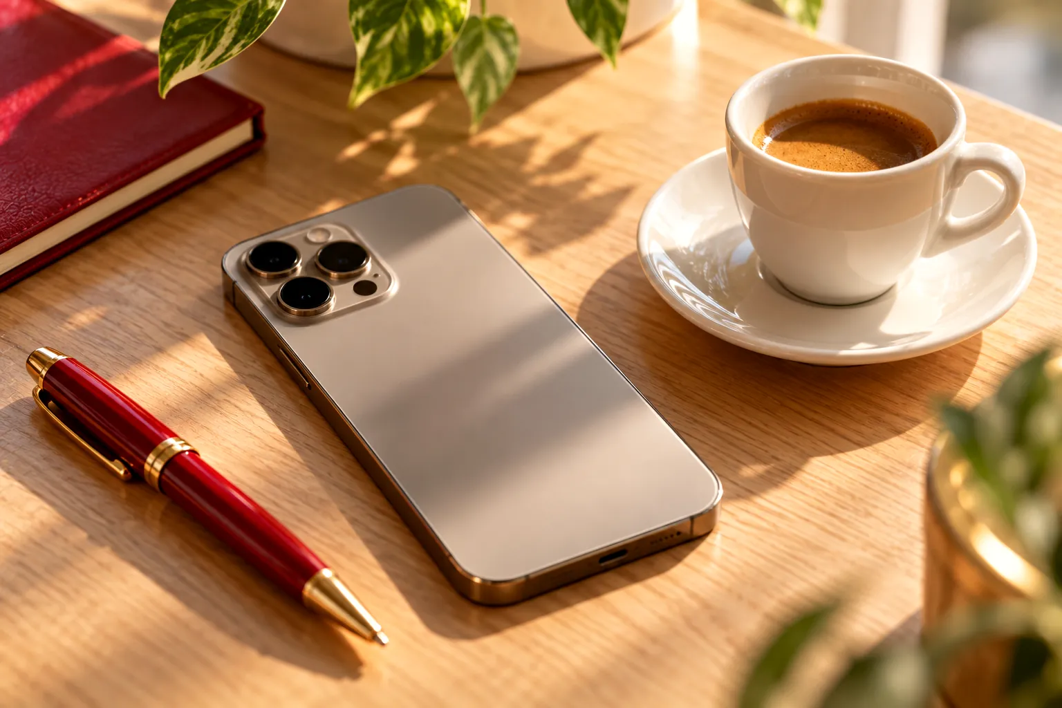 Smartphone, tazzina di caffè e penna su un tavolo: scrivici, ti rispondiamo