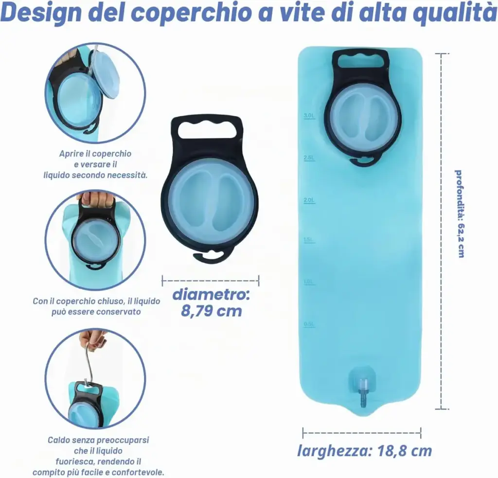 TopQuaFocus sacca per clistere 3 litri – kit per l'igiene anale – foto 2