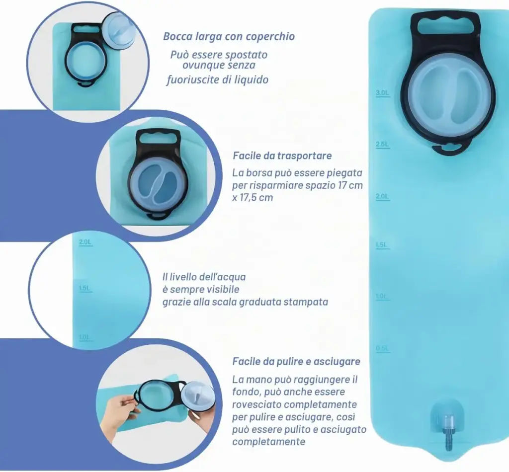TopQuaFocus sacca per clistere 3 litri – kit per l'igiene anale – foto 3