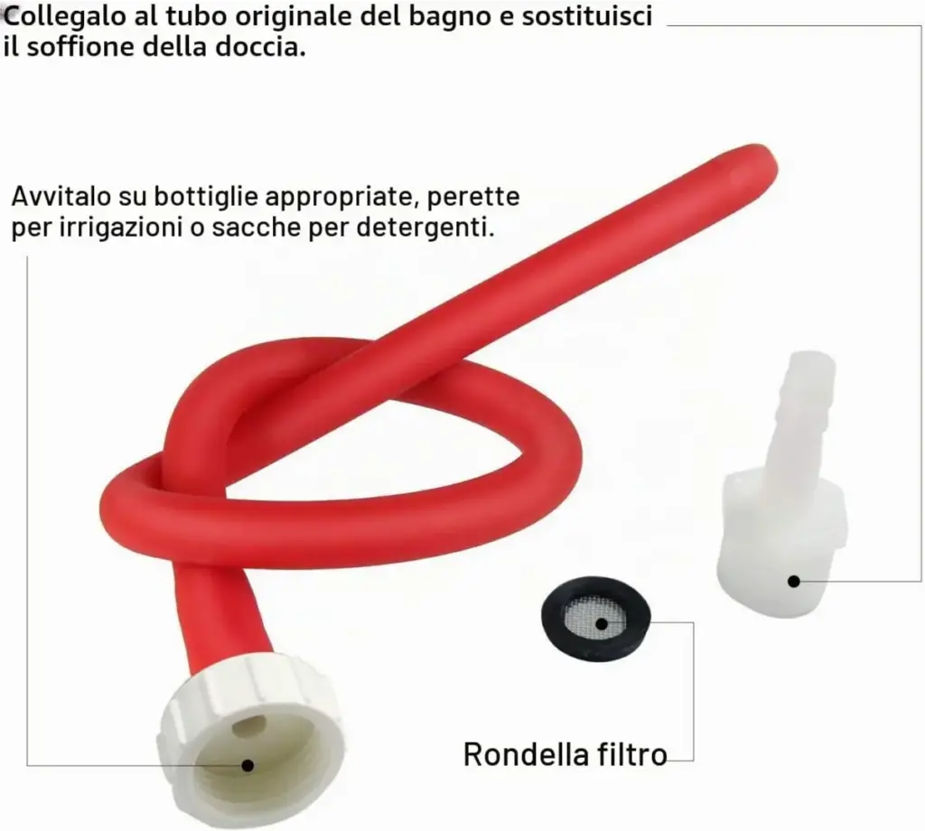 Tubo per doccetta anale in silicone – 50 e 150 cm – foto 2