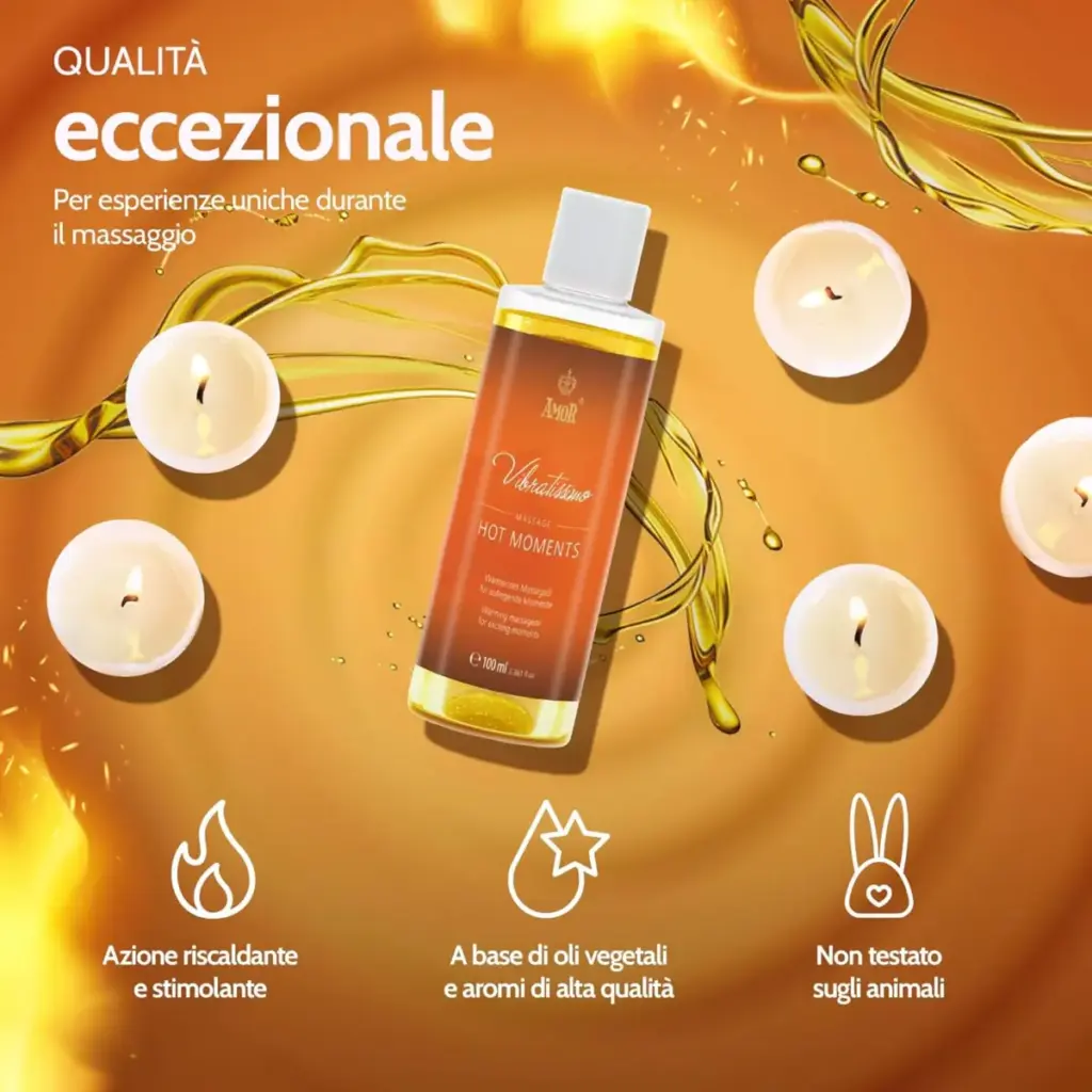 Vibratissimo Hot Moments – olio da massaggio riscaldante – foto 4
