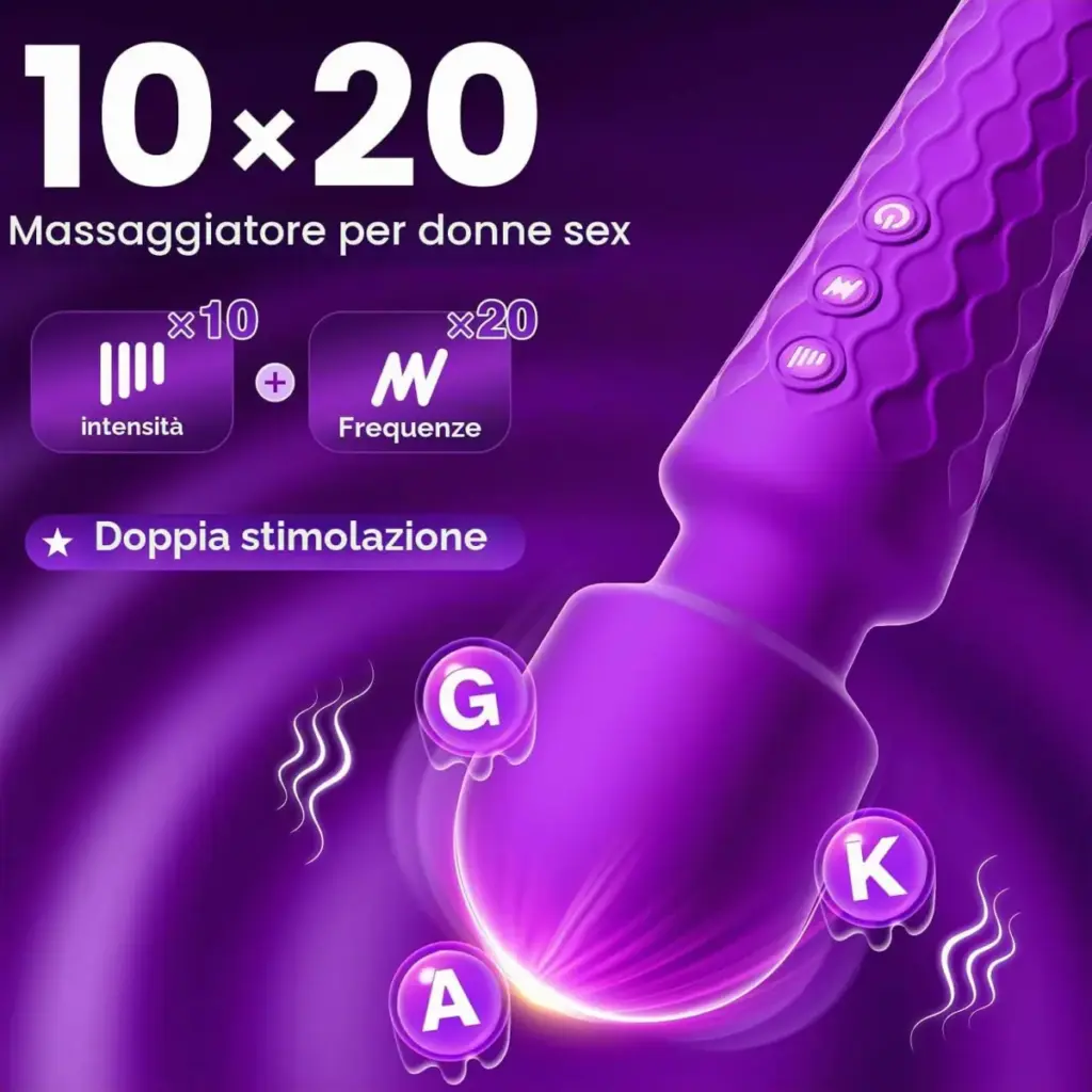 Vibratore rabbit viola – 20 programmi e 10 intensità – foto 2