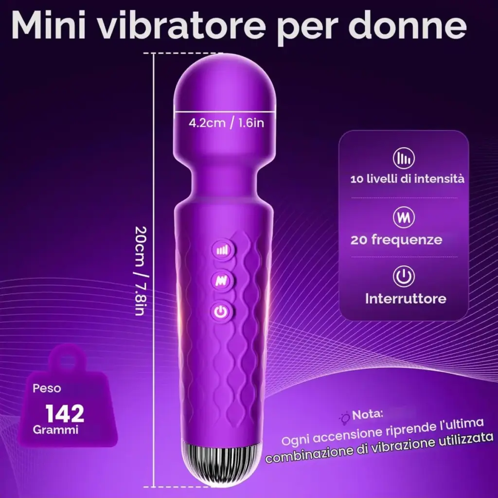 Vibratore rabbit viola – 20 programmi e 10 intensità – foto 3