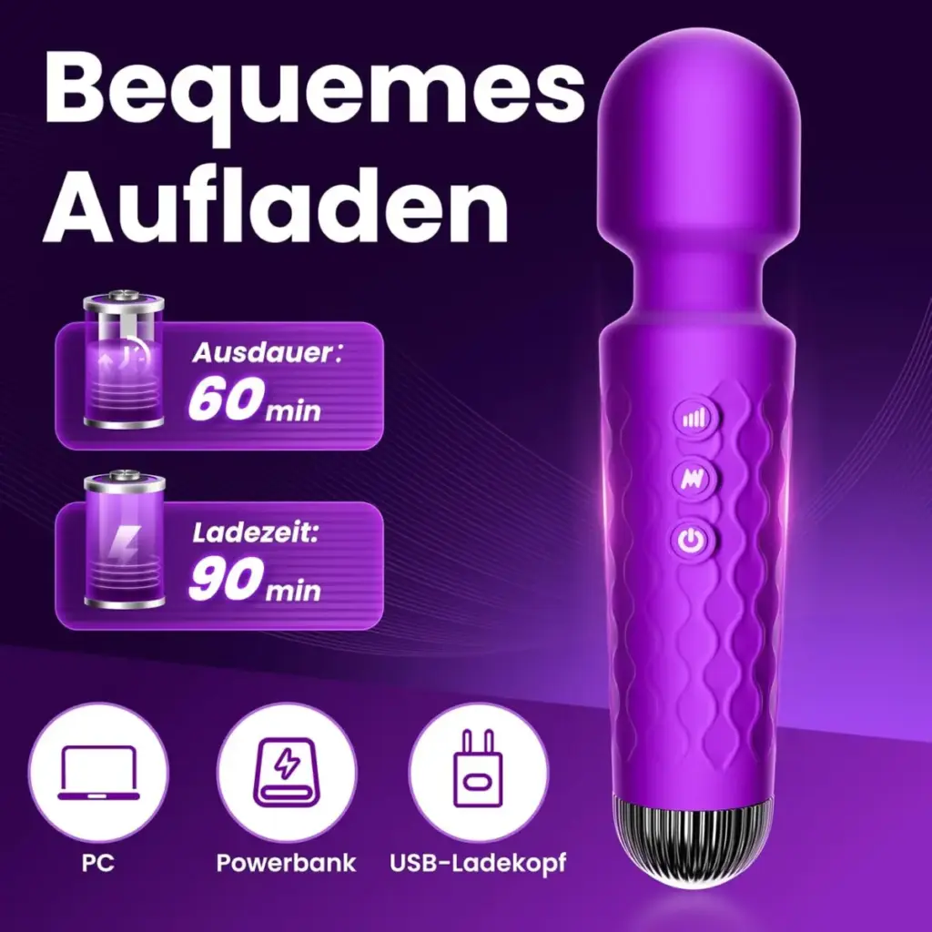 Vibratore rabbit viola – 20 programmi e 10 intensità – foto 4